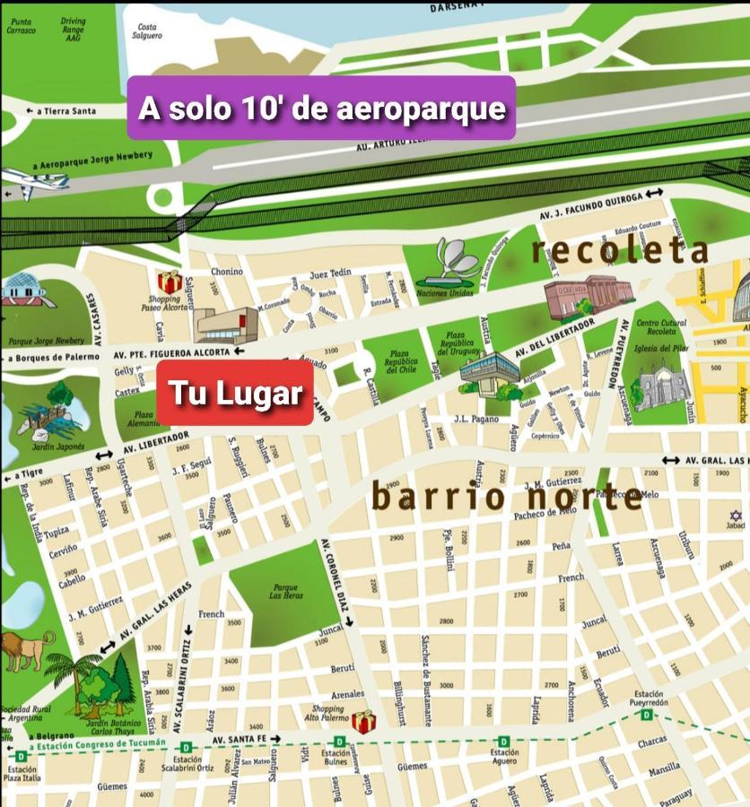 Palermo Chico Castex 2 Pax 10Min Aeroparque 100M Mater Dei Lejlighed Buenos Aires Eksteriør billede